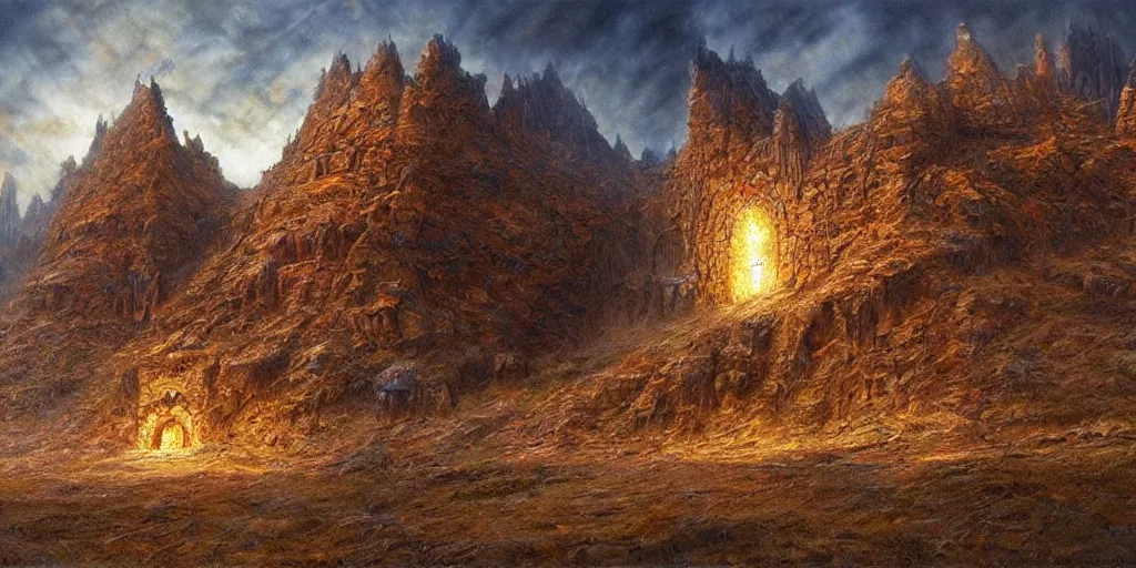 Prompt: artwork of the etenal wall by bob eggleton, trending on artstation, cinematic view, hdr, de - noise