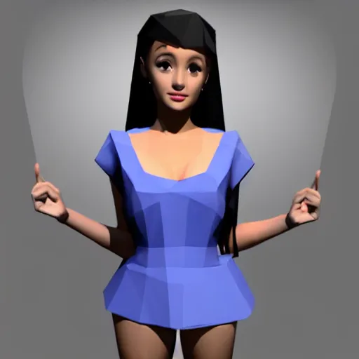 Prompt: ariana grande 3 d low poly