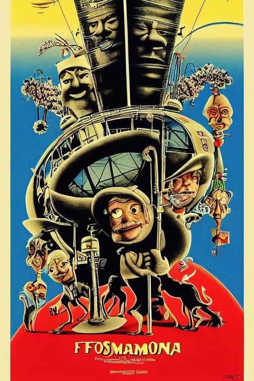 Image similar to poster for the 1 9 9 2 movie'formosa ', directed by jim jarmusch, starring donald sutherland and uncle aloysius, poster by ed roth and basil wolverton ), crisp