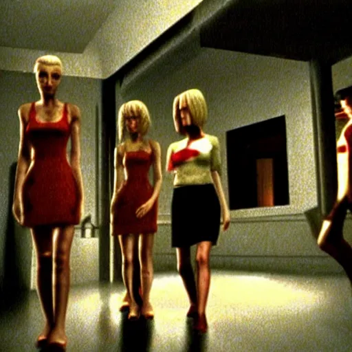 Image similar to a still of the movie mulholland drive, 2 0 0 3 silent hill 3 graphics ps 2 visuals aesthetic