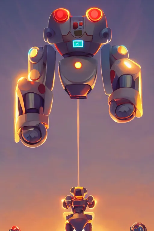 Image similar to metabots medabots medarotto medarot robot minimalist comics, behance hd by jesper ejsing, by rhads, makoto shinkai and lois van baarle, ilya kuvshinov, rossdraws global illumination ray tracing hdr radiating a glowing aura