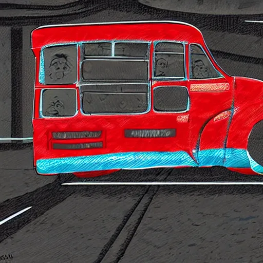 Prompt: soviet bus stop, in the style of daniel johnston and outsider art, 8k, line brush, overlaid with soviet adverts