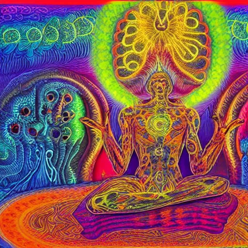 Image similar to someone going through profound revelation in DMT