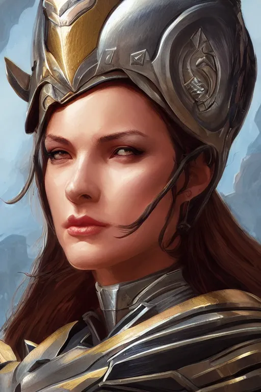 Image similar to amazon valkyrie athena, d & d, fantasy, portrait, highly detailed, headshot, digital painting, trending on artstation, concept art, sharp focus, illustration, art by artgerm and greg rutkowski and magali villeneuve