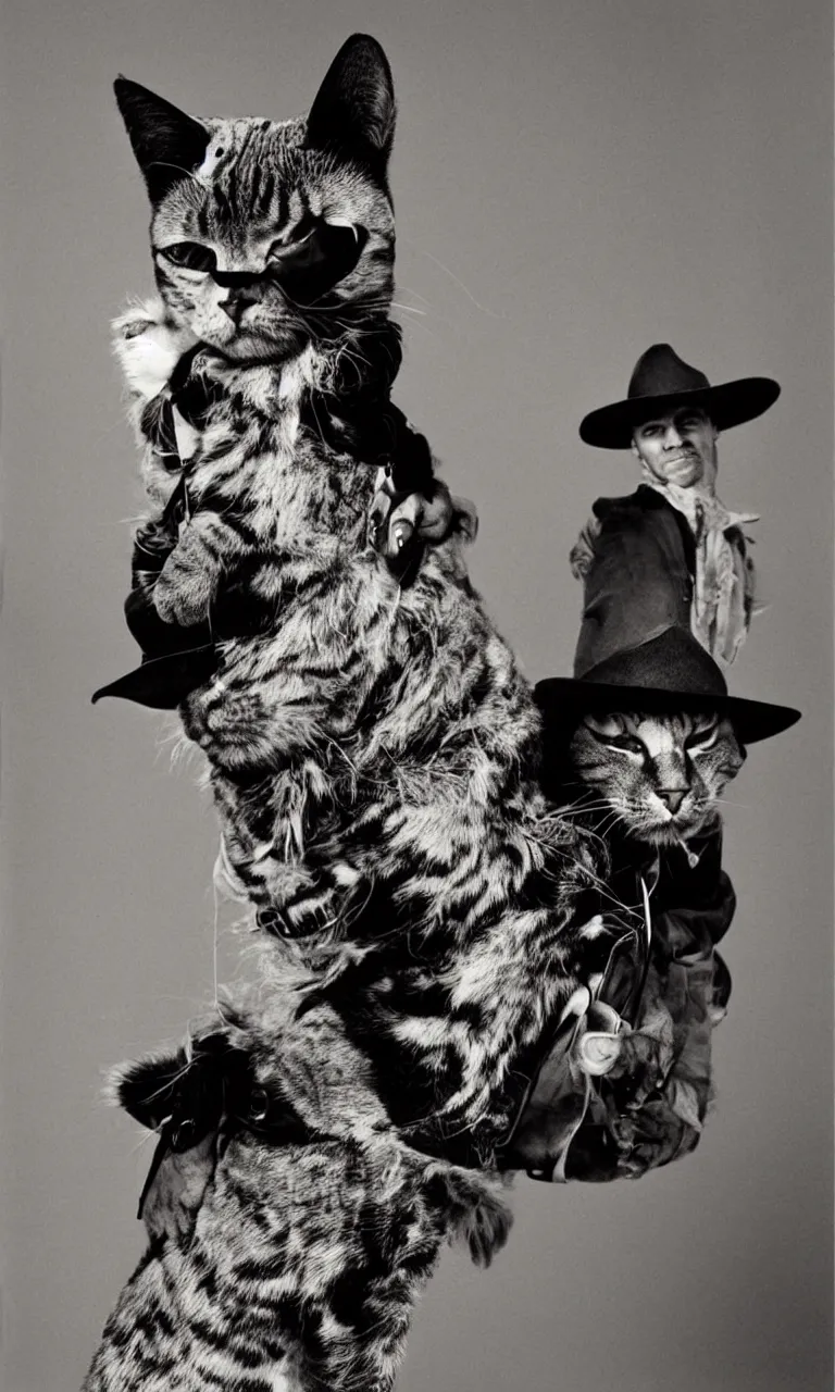 Prompt: Cowboy-cat by Anton Corbijn