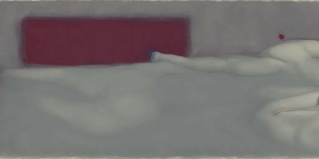 Prompt: lovers melting into a bed, void of darkness, Todd Hido, Edward Hopper, Mark Rothko, Cy Twombly