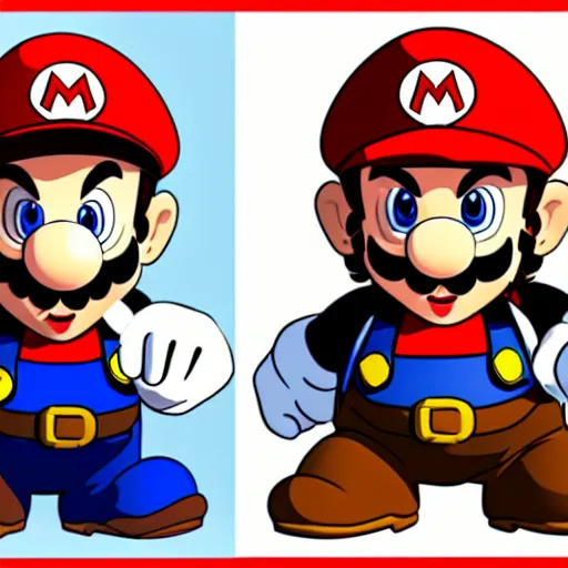 Prompt: a portrait of Captain Lou as Mario, extremely detailed multiple unique different art styles.