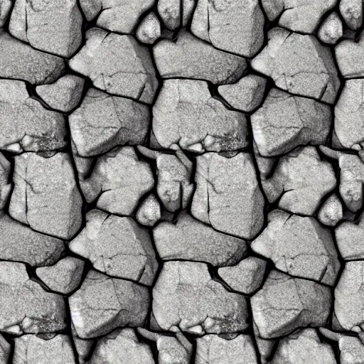 Prompt: Seamless realistic pbr tileable rock surface texture displacement map png, grayscale, substance designer height map, orthographic, no specular flat texture