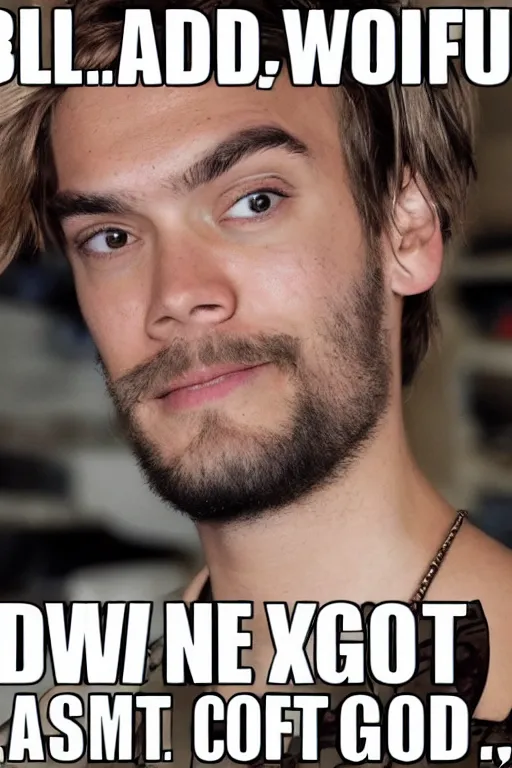 Prompt: pewdiepie is god