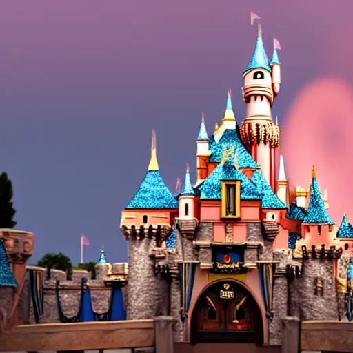 Prompt: the disneyland castle on fire, highly detailed, 8 k resolution, ultra realistic