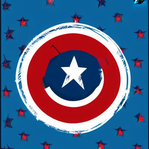 Image similar to corgi dressed as captain america, comic, vector art