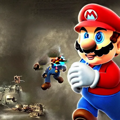 Image similar to mario in ww 2