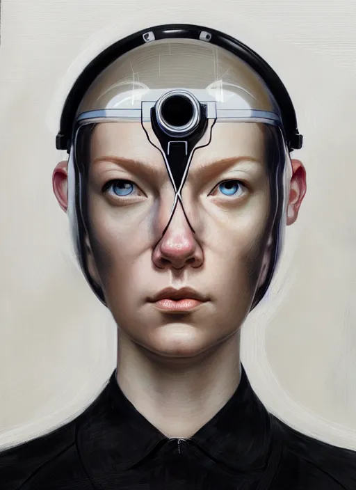 Image similar to artwork by james jean and Phil noto; a close up on the face of a beautiful man and woman in a future space suit; wearing futuristic astronaut helmet; highly detailed; pretty eyes; circular black pupils; artwork by james jean and Phil noto