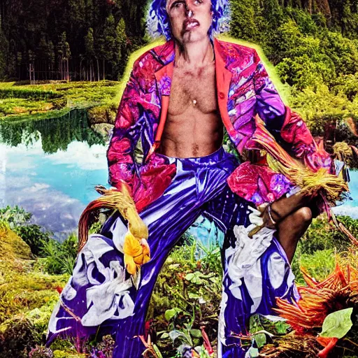 Image similar to a portrait of a character in a scenic environment by David Lachapelle