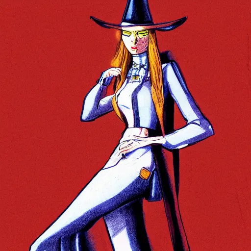 Image similar to fashion illustration in the style of jean giraud