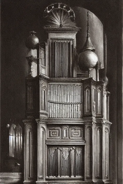 Prompt: a pipe organ by alexei savrasov