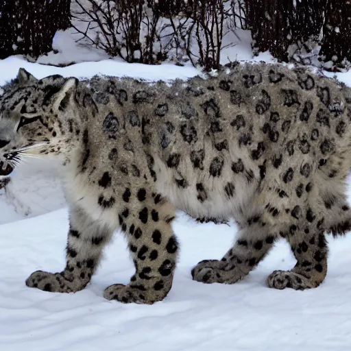 Image similar to Snow Leopard Made of Latex