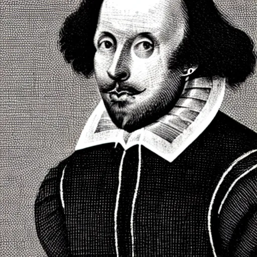 Image similar to photo of William Shakespeare eating a Big Mac