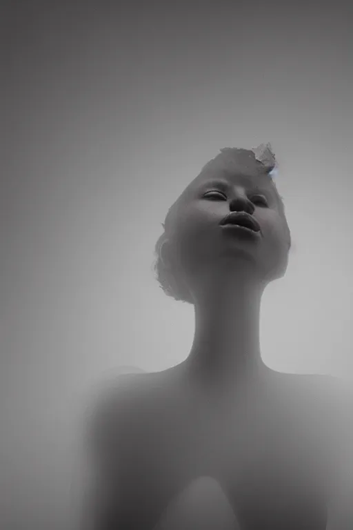 Image similar to a woman made entirely of smoke, dancing, atmospheric, octane render, volumetric light