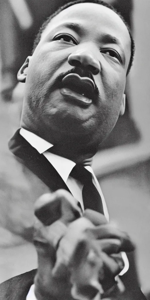 Image similar to Martin Luther king, portrait by David friedric