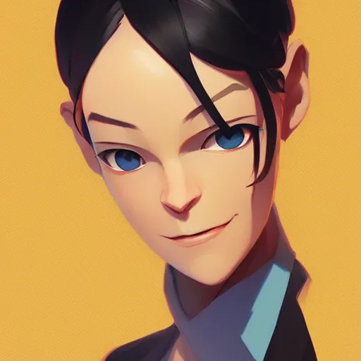 Image similar to face icon stylized minimalist pax, loftis, cory behance hd by jesper ejsing, by rhads, makoto shinkai and lois van baarle, ilya kuvshinov, rossdraws global illumination