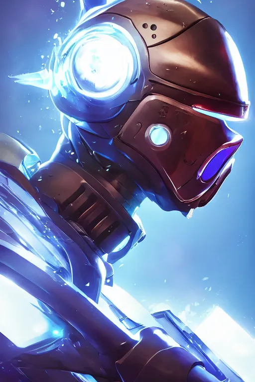 Image similar to epic mask helmet robot ninja portrait stylized as fornite style game design fanart by concept artist gervasio canda, behance hd by jesper ejsing, by rhads, makoto shinkai and lois van baarle, ilya kuvshinov, rossdraws global illumination radiating a glowing aura global illumination ray tracing hdr render in unreal engine 5