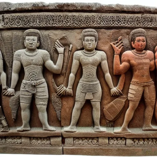 Image similar to angkor bas relief nfl players