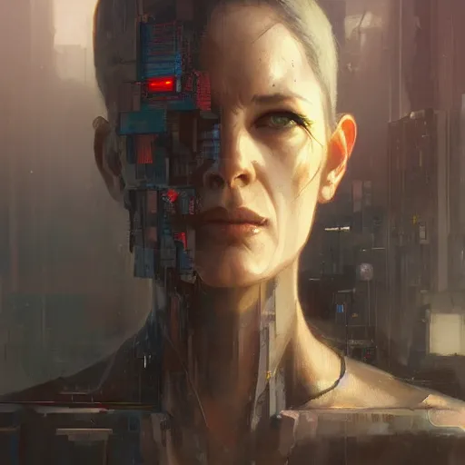 Image similar to evil ai, neuromancer, painted by stanley lau, painted by greg rutkowski, painted by stanley artgerm, digital art, trending on artstation