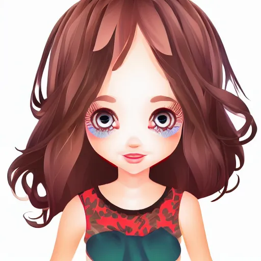 Image similar to A cute girl! Cute, cute, cute! Digital Art