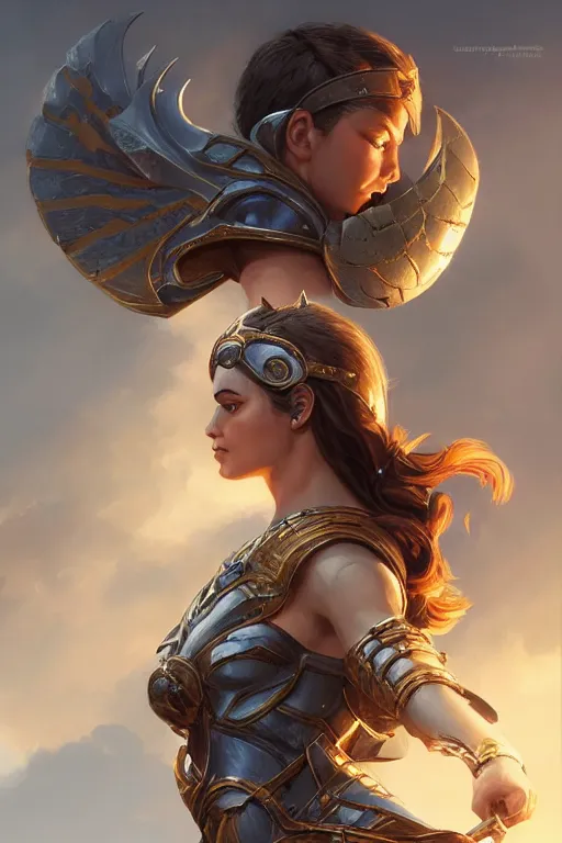 Image similar to amazon valkyrie athena, d & d, fantasy, portrait, highly detailed, headshot, digital painting, trending on artstation, concept art, sharp focus, illustration, art by artgerm and greg rutkowski and magali villeneuve