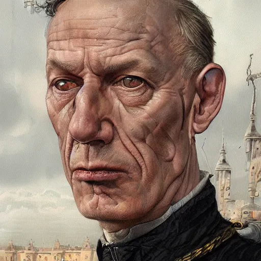 Prompt: portrait of Alvar Bjerkeng van Keppel, very detailed painting by Glenn Fabry, by Joao Ruas