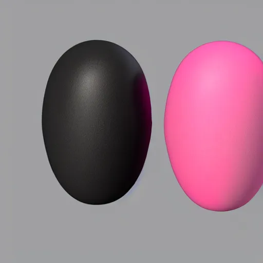 Prompt: 3D render of a pink humanoid jellybean with one white circular eye and two black pupils