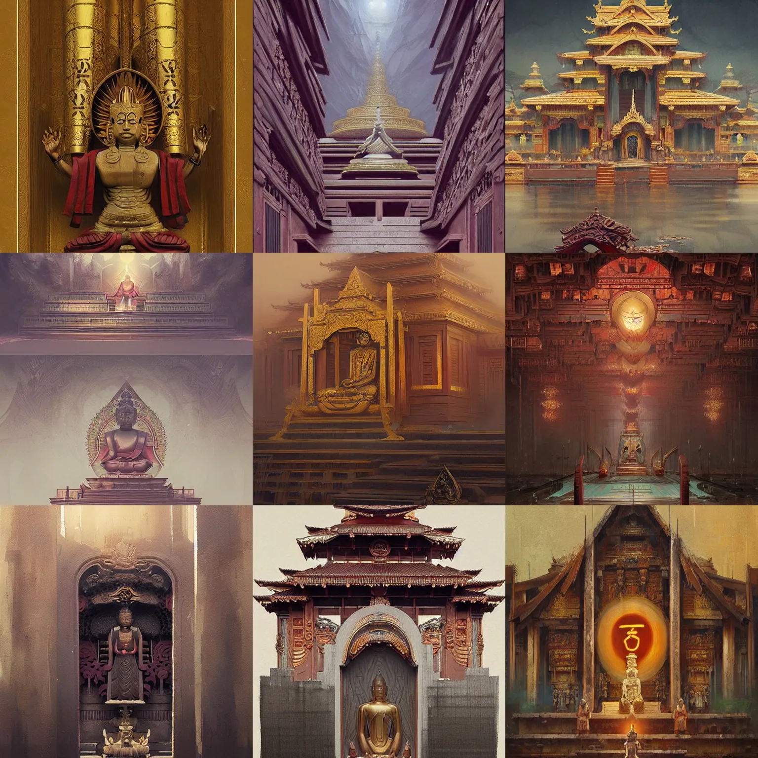 Prompt: neo - buddhist architecture and symbols by greg rutkowski, trending on artstation, favorites on deviantart, high quality art. artwork masterpieces, award winning
