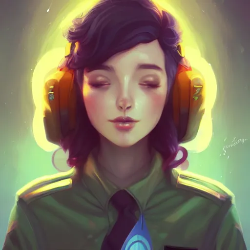 Prompt: a portrait of a beautiful pilot, art by lois van baarle and loish and ross tran and rossdraws and sam yang and samdoesarts and artgerm and saruei, digital art, highly detailed, intricate, sharp focus, Trending on Artstation HQ, deviantart, unreal engine 5, 4K UHD image