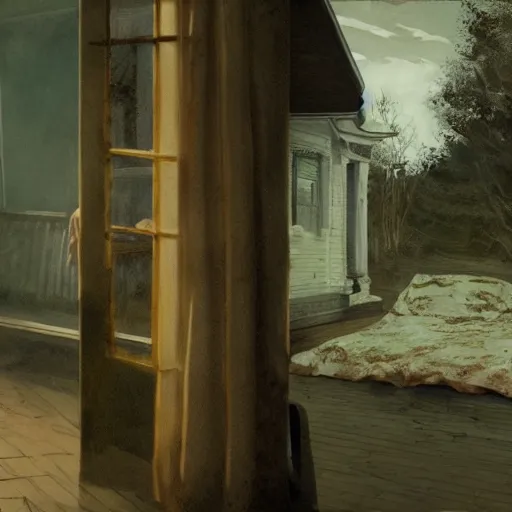 Prompt: Elle Fanning in the painted world of Resident Evil, head and shoulders masterpiece, apocalypse, golden hour, cosmic horror, artstation, in the style of Andrew Wyeth and Edward Hopper and Bosch, extremely detailed