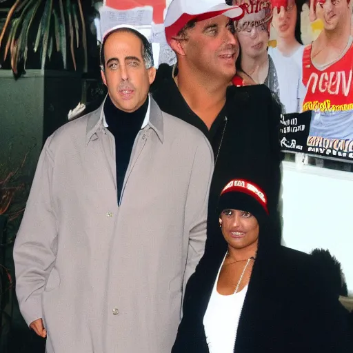 Image similar to jerry seinfeld wearing a durag