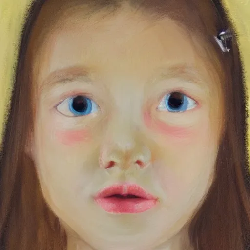 Prompt: a portrait of girl's face