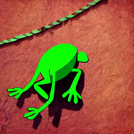 Prompt: kermit the frog walking a tightrope across the grand canyon, photorealistic, cinematic,