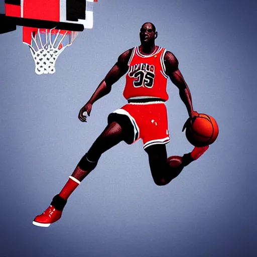 Image similar to “hyperrealistic mixed media high resolution image of michael jordan as superman, dunking a basketball, stunning 3d render inspired art by István Sándorfi and Greg Rutkowski and Unreal Engine, perfect symmetry, dim volumetric lighting, 8k octane beautifully detailed render, post-processing, extremely hyper-detailed, intricate, epic composition, highly detailed attributes, highly detailed atmosphere, cinematic lighting, masterpiece, trending on artstation, very very detailed, masterpiece, stunning, flawless structure, lifelike texture, perfection,”
