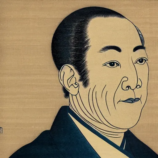 Image similar to Portrait of Obama, ukiyo-e