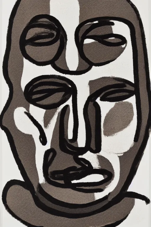 Prompt: a portrait a very ordinary face, by Christopher Wool, oil paint, abstract, words, anatomically correct, beautiful perfect face, sharp focus, Highly Detailed