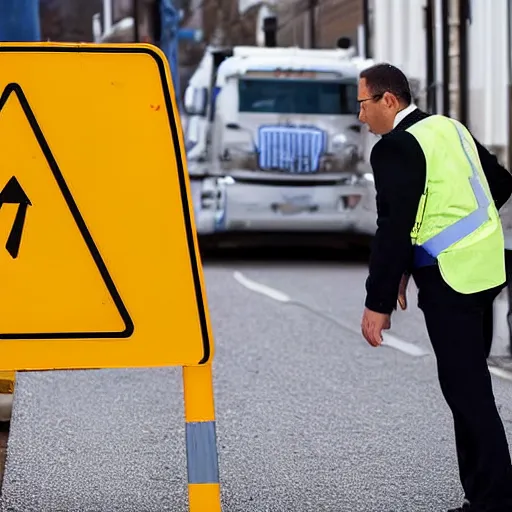 Image similar to a detective inspecting an A-profile traffic barrier