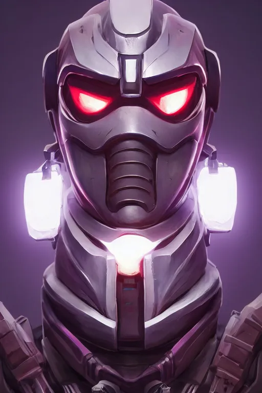 Image similar to epic mask helmet robot ninja portrait stylized as fornite style game design fanart by concept artist gervasio canda, behance hd by jesper ejsing, by rhads, makoto shinkai and lois van baarle, ilya kuvshinov, rossdraws global illumination radiating a glowing aura global illumination ray tracing hdr render in unreal engine 5