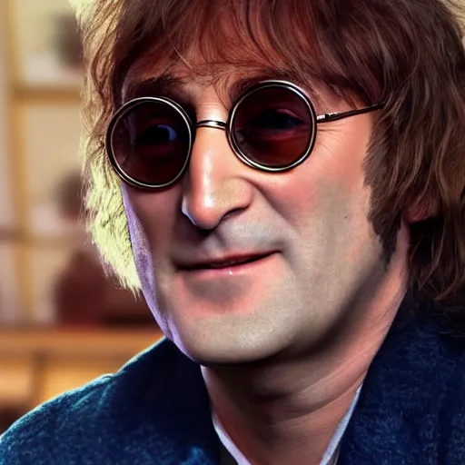 Prompt: john lennon on a cooking show, hd, 4 k, hyper realistic, intricate detail