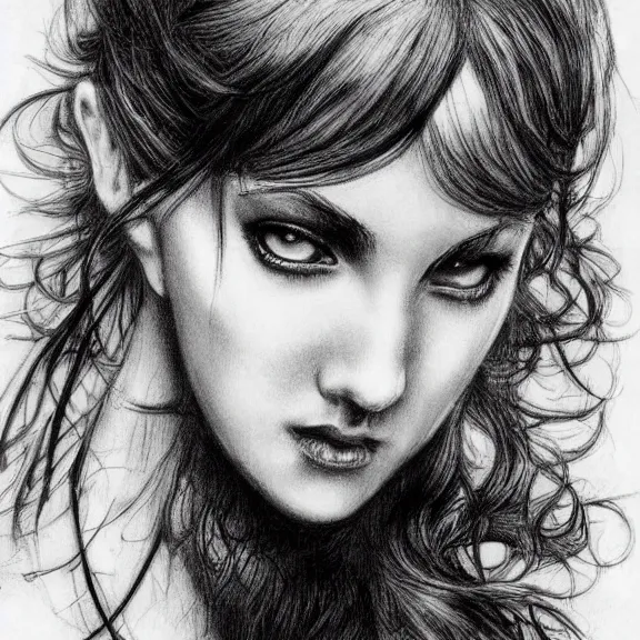 Image similar to a highly detailed portrait in the style of charles dana gibson and in the style of luis royo.