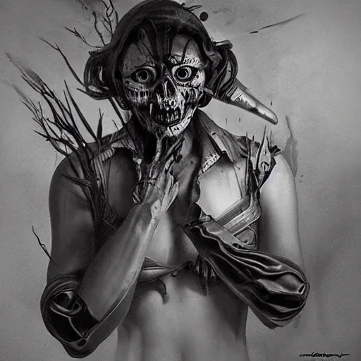 Image similar to lie and tell me things, better things, i can't escape this pain! dream horrifying artwork by nekro, borja, syd mead, zdislaw cosmic horror charcoal artwork, surreal existentialism