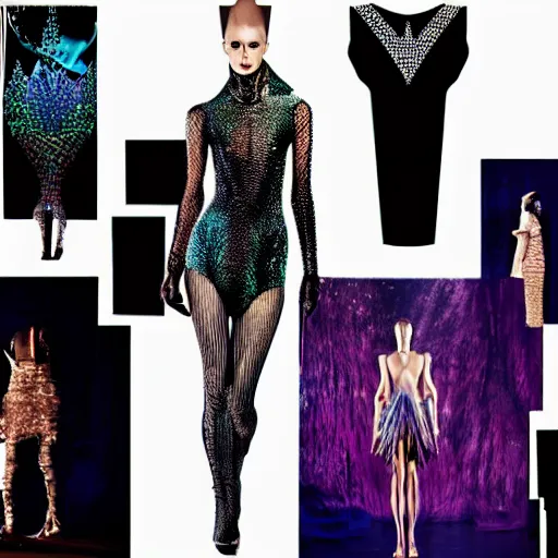 Prompt: haute couture, iris van herpen, mugler, techno mystic, inanna ashteroth, nautical siren, princess intergalactica, gateway to futurisma