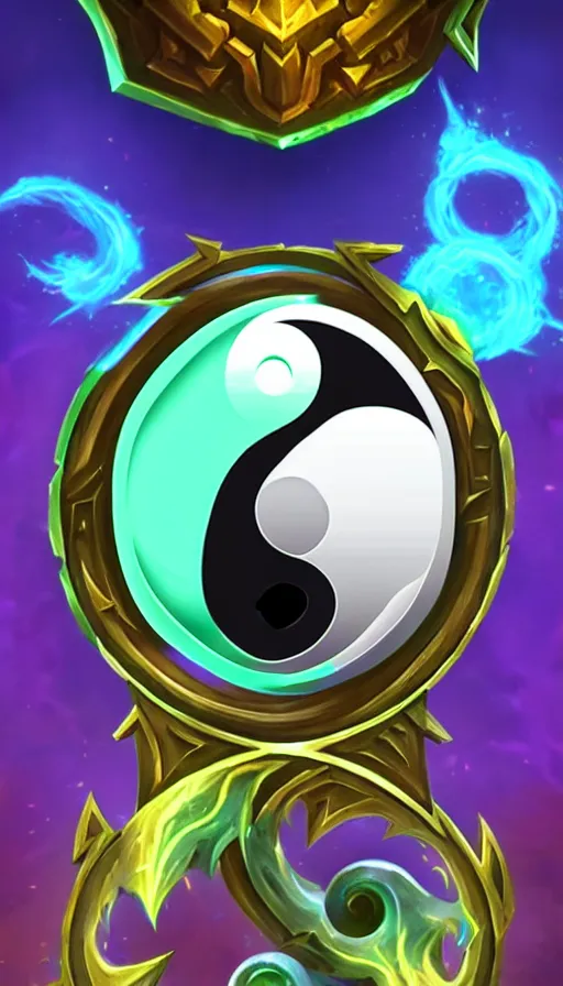 Image similar to Abstract representation of ying Yang concept, from Hearthstone