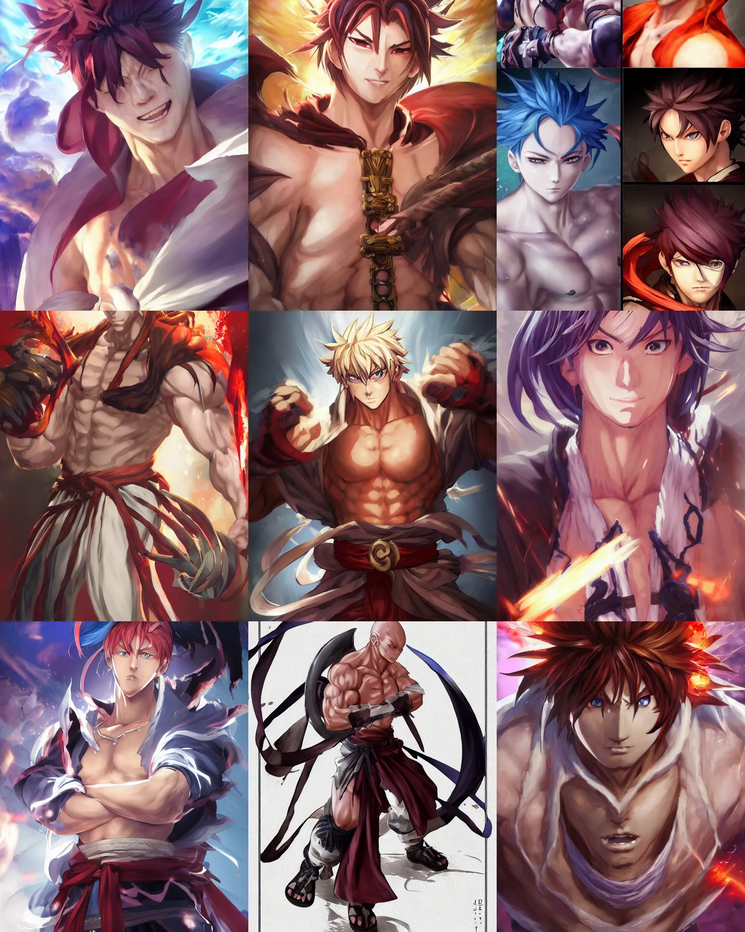 Prompt: an anime portrait of a male fighting game monk!! splash art!!! dungeon fighter online! blade and soul! soul calibur! artbook! by stanley artgerm lau, wlop, rossdraws, james jean, andrei riabovitchev, marc simonetti, and sakimichan, trending on artstation c 1 4. 6