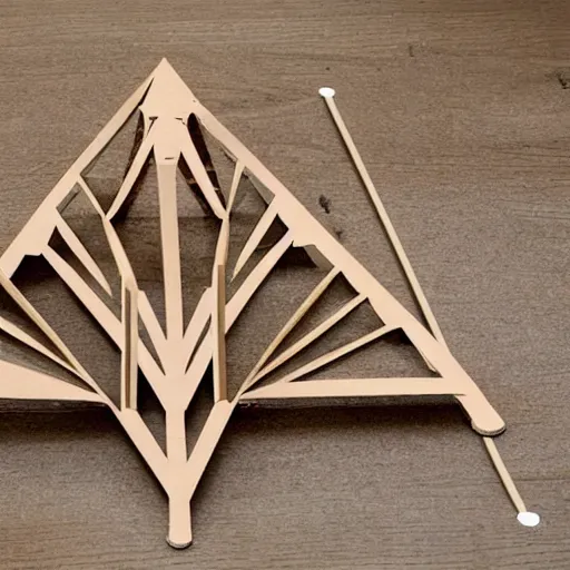 Image similar to lasercut design pattern of a trebuchet